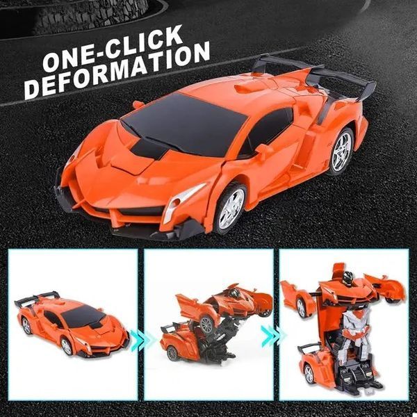 Трансформер машинка Lamborghini Robot Car красная с пультом дистанционного управления световые и звуковые эффекты 0814 фото