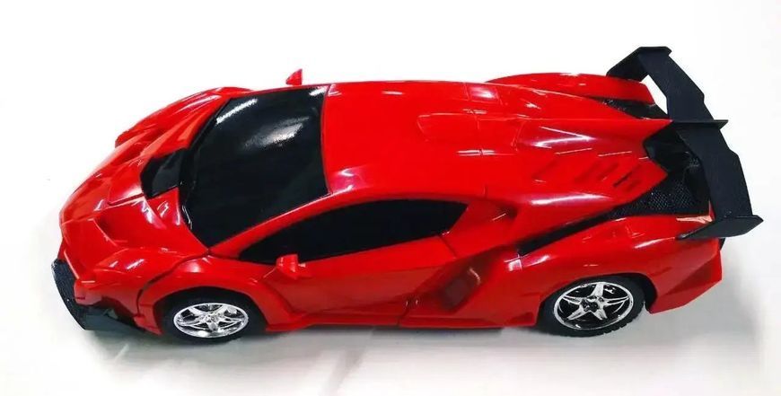 Трансформер машинка Lamborghini Robot Car красная с пультом дистанционного управления световые и звуковые эффекты 0814 фото