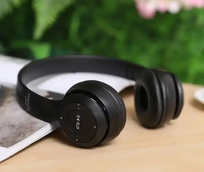 Навушники бездротові Wireless P-47 з Bluetooth з мікрофоном та підтримкою microSD-карти 0921 фото