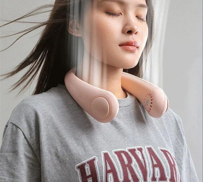 Міні вентилятор на акумуляторі для шиї 523-1 Cat-neck Fan 0922 фото
