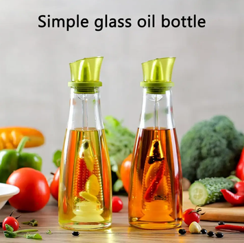 Кухонний скляний дозатор для олії Simple Glass Oil Bottle 500 мл 0726 фото