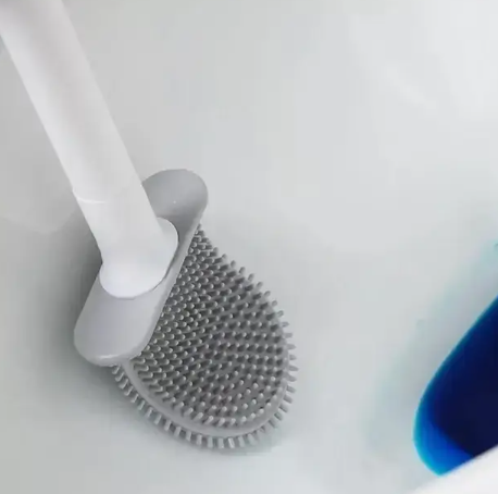 Силиконовая щетка для чистки унитаза (ерш) Wenko Toilet Brush с настенным держателем 0427 фото
