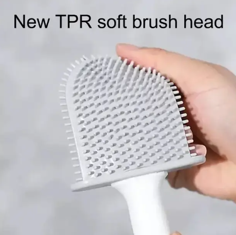 Силиконовая щетка для чистки унитаза (ерш) Wenko Toilet Brush с настенным держателем 0427 фото