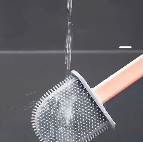 Силиконовая щетка для чистки унитаза (ерш) Wenko Toilet Brush с настенным держателем 0427 фото