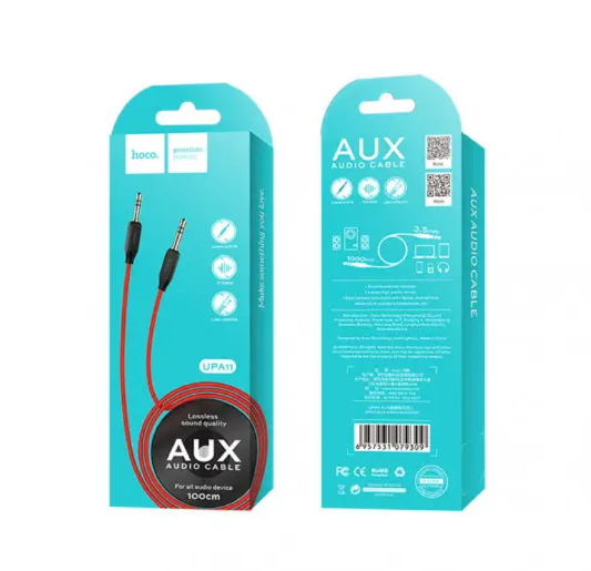 AUX кабель 3.5 мм HOCO UPA11 (Jack-Jack) 1 м 0677 фото