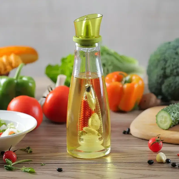 Кухонний скляний дозатор для олії Simple Glass Oil Bottle 500 мл 0726 фото