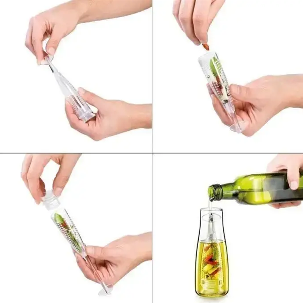 Кухонний скляний дозатор для олії Simple Glass Oil Bottle 500 мл 0726 фото