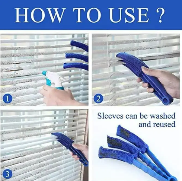 Щетка для чистки оконных жалюзи Window Blind Cleaner Duster Brush 0240 фото