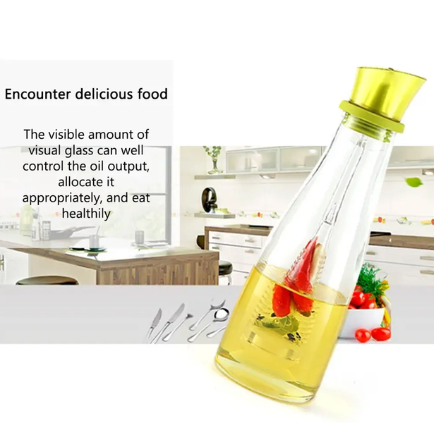 Кухонний скляний дозатор для олії Simple Glass Oil Bottle 500 мл 0726 фото