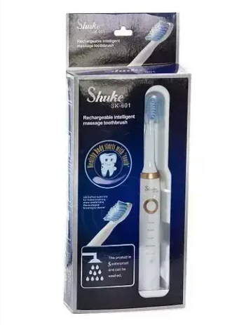 Електрична зубна щітка Shuke SK-601 з 4 насадками, 5 режимів роботи 0428 фото