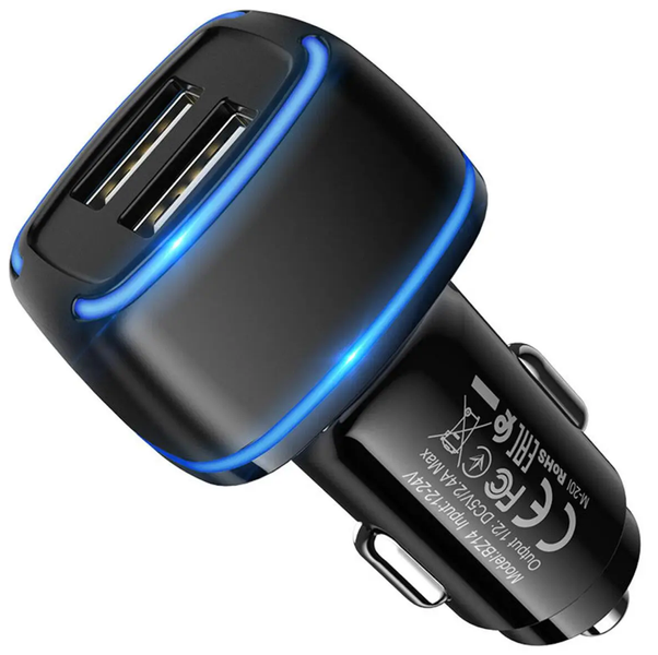 Автомобильное зарядное устройство BOROFONE BZ14 Max 2 USB-порта 0678 фото
