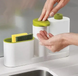 Органайзер для кухонной мойки SINK BASE PLUS 3в1 с подставкой для губки, бутылкой и дозатором для моющего средства 0241 фото 1