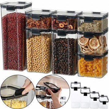 Органайзер набір контейнерів для сипучих food storage container 8 шт. 0898 фото
