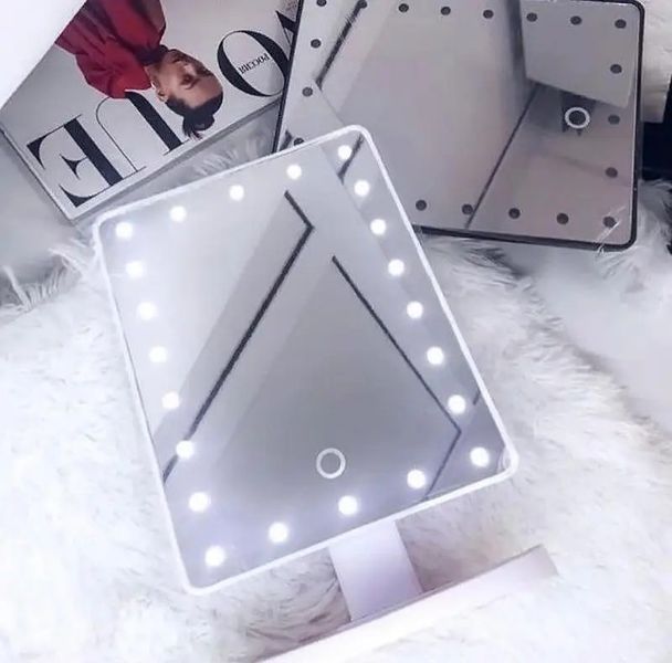 Зеркало с подсветкой Magic MakeUp белое для удобного и профессионального нанесения макияжа 0874 фото