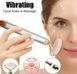 Роликовий масажер Flawless Contour вібраційний для обличчя та шиї рожевий з двома насадками компактний 0825 фото 8