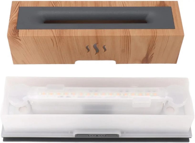 Нічник-зволожувач Wooden Humidifier з вогняним ефектом і USB-підсвічуванням 0770 фото