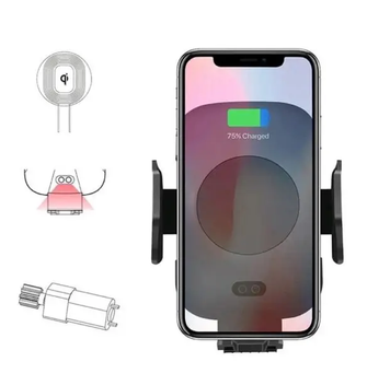 Автомобільний тримач для телефона з бездротовою зарядкою HOLDER C9+ WIRELESS CHARGER 0680 фото