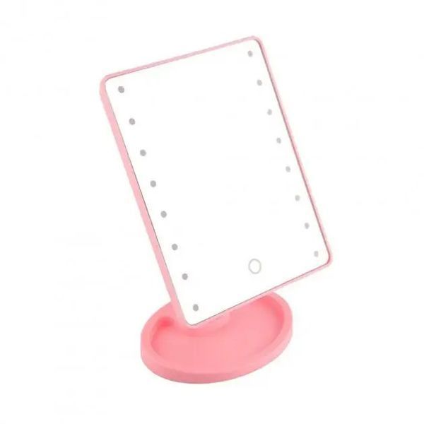 Дзеркало Magic MakeUp Mirror рожевого кольору із LED підсвіткою для нанесення макіяжу 0875 фото