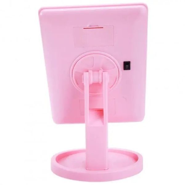 Дзеркало Magic MakeUp Mirror рожевого кольору із LED підсвіткою для нанесення макіяжу 0875 фото