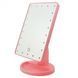 Дзеркало Magic MakeUp Mirror рожевого кольору із LED підсвіткою для нанесення макіяжу 0875 фото 3