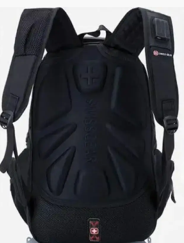 Рюкзак SwissGear 8810 швейцарский городской мужской, водостойкий, для ноутбука 17", 35&ndash;55 л, с USB, чёрный 0253 фото