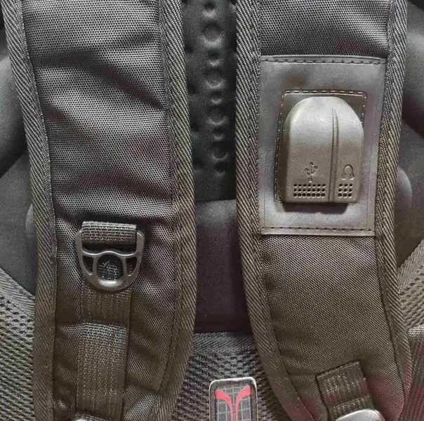 Рюкзак SwissGear 8810 швейцарский городской мужской, водостойкий, для ноутбука 17", 35&ndash;55 л, с USB, чёрный 0253 фото