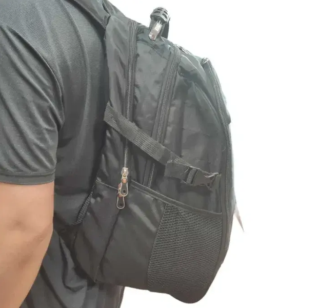 Рюкзак SwissGear 8810 швейцарский городской мужской, водостойкий, для ноутбука 17", 35&ndash;55 л, с USB, чёрный 0253 фото