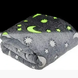 Плед дитячий Magic Blanket "Місяць + зірки" світиться в темряві (150х200 см), Сірий 0610 фото 1