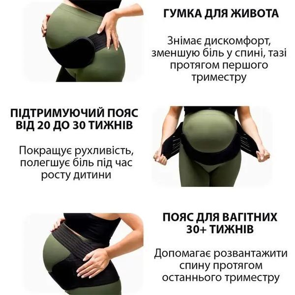 Поддерживающий бандаж для беременных на липучках, профилактика растяжек и комфорт во время беременности 0774 фото