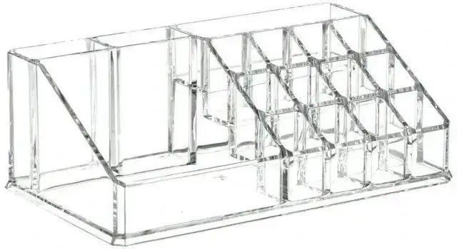 Прочный акриловый органайзер Cosmetic Storage Box для косметики с прозрачными стенками и ящиками 0879 фото