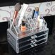 Прочный акриловый органайзер Cosmetic Storage Box для косметики с прозрачными стенками и ящиками 0879 фото 5