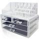 Прочный акриловый органайзер Cosmetic Storage Box для косметики с прозрачными стенками и ящиками 0879 фото 3