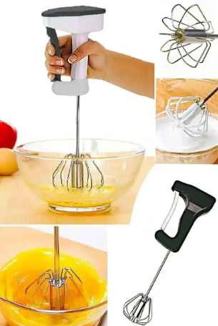 Ручний напівавтоматичний кухонний вінчик для збивання Kitchen whisk 0039 фото
