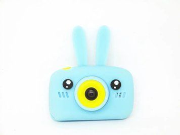 Дитячий фотоапарат Bunny Зайчик Smart Kids Camera GM-30 24 Мп компактний з іграми блакитний корпус 0829 фото