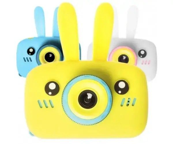 Дитячий фотоапарат Bunny Зайчик Smart Kids Camera GM-30 24 Мп компактний з іграми блакитний корпус 0829 фото