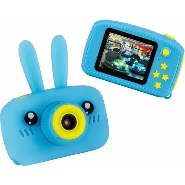 Дитячий фотоапарат Bunny Зайчик Smart Kids Camera GM-30 24 Мп компактний з іграми блакитний корпус 0829 фото