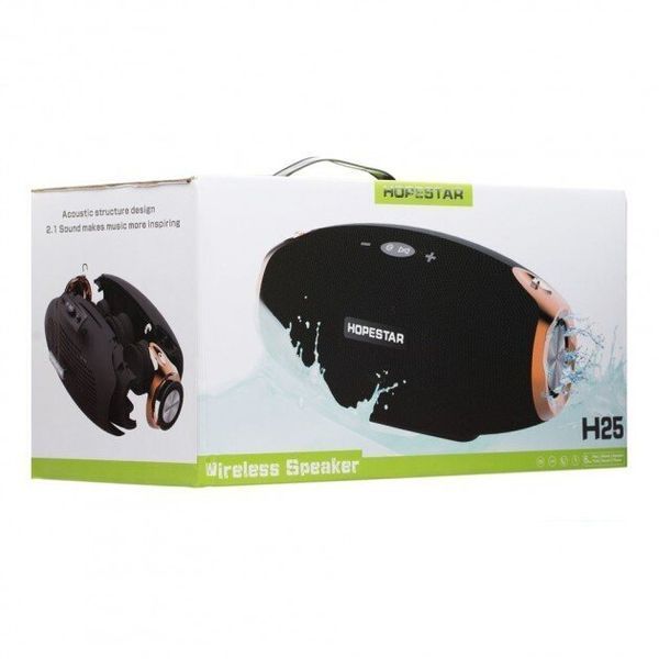 Портативна Bluetooth колонка з мікрофоном та повербанком Hopestar H20 0684 фото