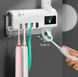 Настенный держатель диспенсер для зубной пасты и щеток Toothbrush sterilizer с ультрафиолетовой дезинфекцией 0258 фото 1