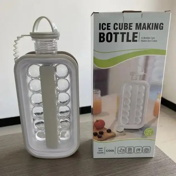 Герметична силіконова форма ICE CUBE TRAY для льоду та пляшка 2 в 1 0882 фото