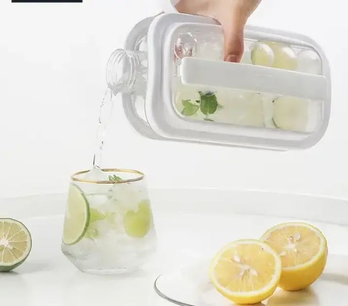 Герметична силіконова форма ICE CUBE TRAY для льоду та пляшка 2 в 1 0882 фото