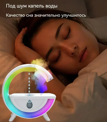 Антигравітаційний зволожувач повітря нічник G with water з LED підсвіткою та крапельним ефектом 0630 фото
