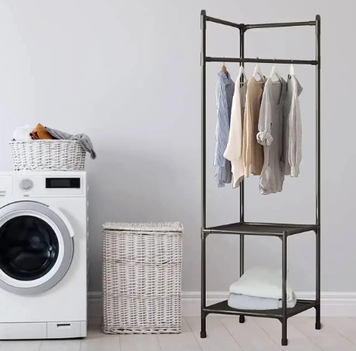 Підлогова кутова вішалка для одягу RACK Corner hanger металева (45х45х180 см) 0449 фото