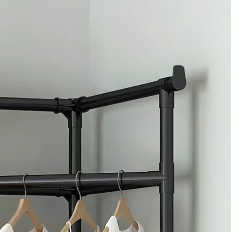 Напольная угловая вешалка для одежды RACK Corner hanger металлическая (45х45х180 см) 0449 фото