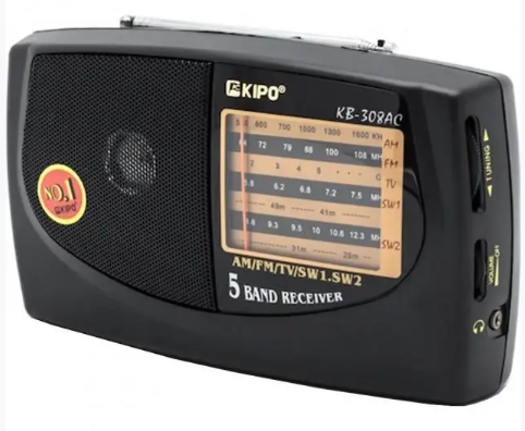 Радіо приймач "Kipo KB-308AC", 5 хвиль - FM/TV/AM/SW1-2 0146 фото