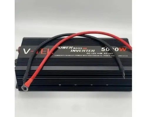 Инвертор для преобразования напряжения V-TEK 5000W 12 В в 220 В надежный мощный с защитой 0832 фото