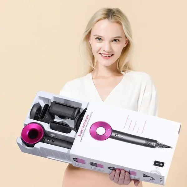 Фен для швидкої укладки та сушки волосся Super Hair Dryer 5 насадок 0883 фото