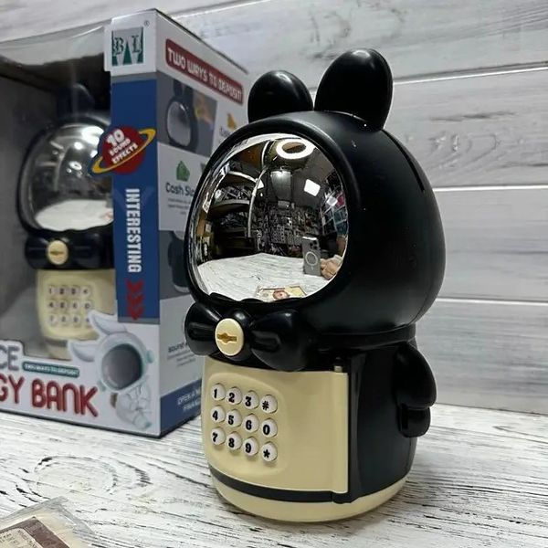 Копілка космонавт Space Piggy Bank BLACK для зберігання грошей і мрій у космічному стилі 0779 фото
