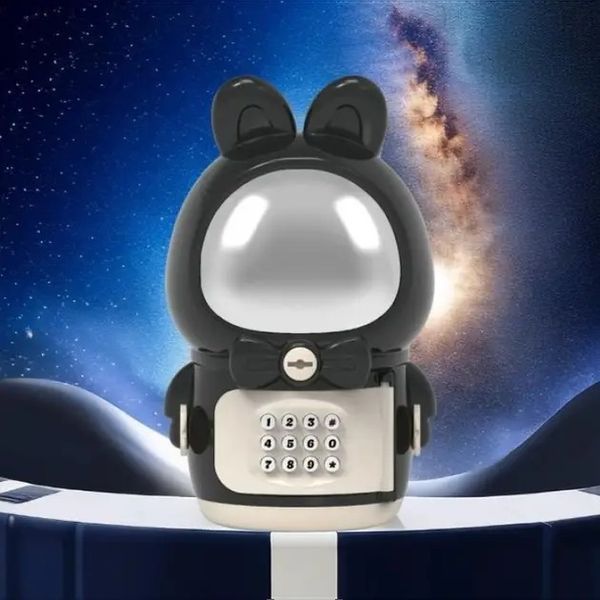 Копілка космонавт Space Piggy Bank BLACK для зберігання грошей і мрій у космічному стилі 0779 фото