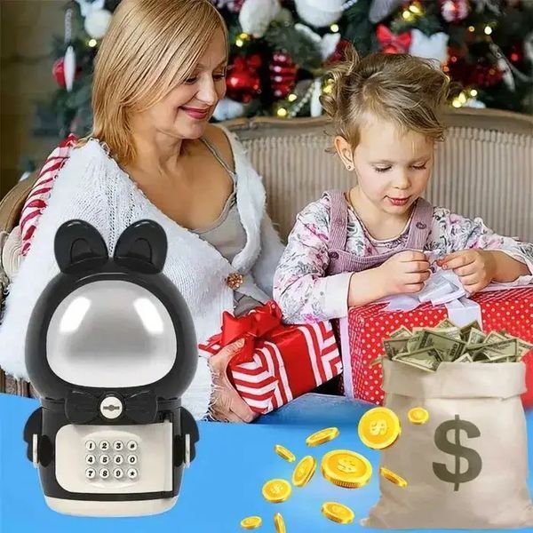 Копілка космонавт Space Piggy Bank BLACK для зберігання грошей і мрій у космічному стилі 0779 фото