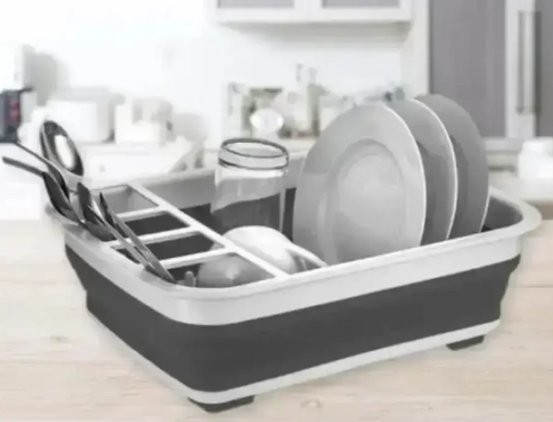 Складная силиконовая сушилка для посуды multi-functional folding Bowl tray 0543 фото